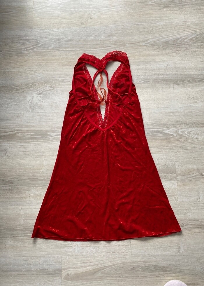 Kırmızı fantastik gecelik - Görsel 4