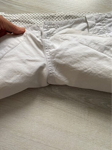 Beyaz kısa bayan şort - Görsel 6