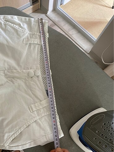 Beyaz kısa bayan şort - Görsel 13