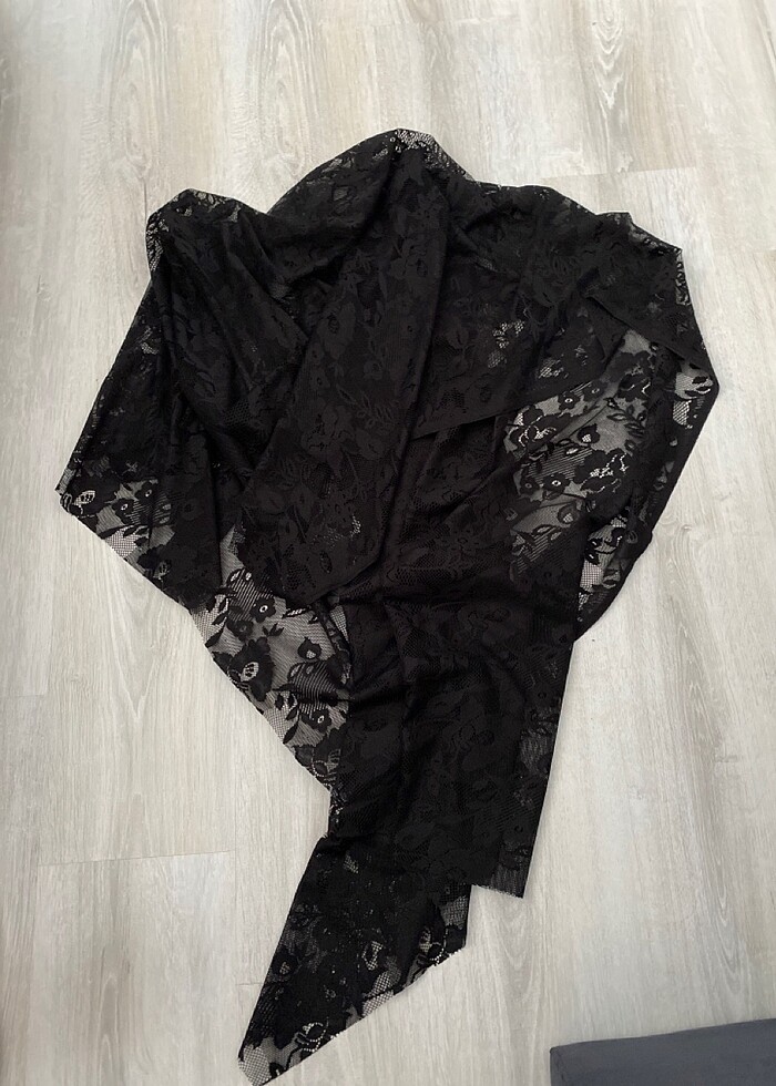 Siyah dantel kumaş - Görsel 4