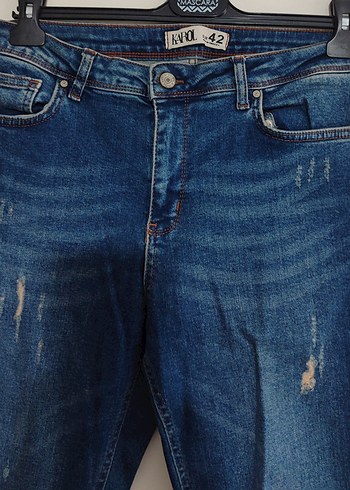 Diğer Kadın Lacivert Salaş Denim Pantolon