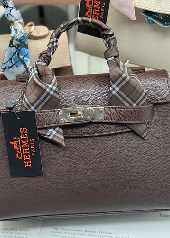 Hermès Kahverengi Deri Kadın Çanta