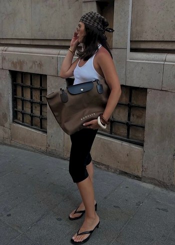 Gri Deri Kadın Günlük Tote Çanta - Görsel 3