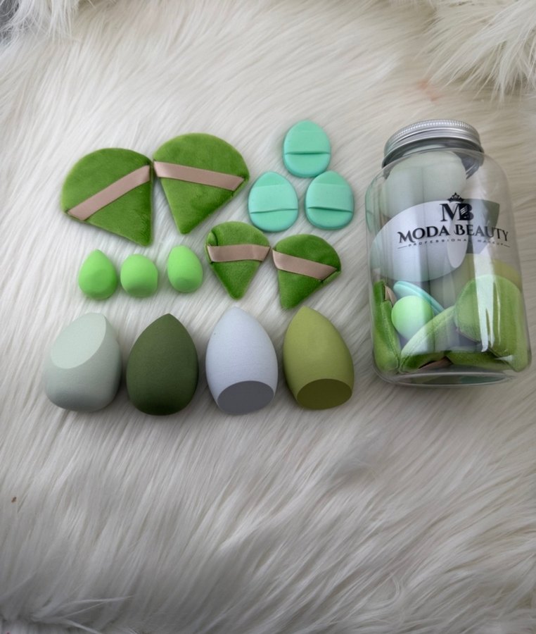 Modaya Özel Pastel Renkli Makyaj Sünger Seti - Görsel 4
