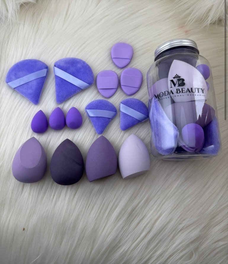 Modaya Özel Pastel Renkli Makyaj Sünger Seti - Görsel 3