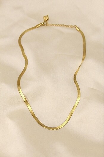 İtalyan ezme gold kolye