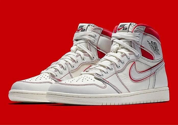 42 Beden Air Jordan 1 Retro High OG ? Sail Phantom Red ?