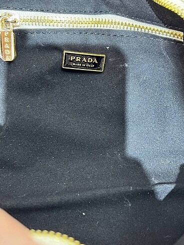 Prada PRADA- ENAMEL TRİANGLE-LOGO LEATHER TOTE BAG