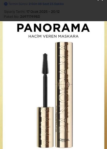 L'Oréal Panorama Hacim Veren Maskara - Altın