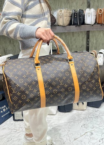 Louis Vuitton Monogramli Kahverengi Seyahat Cantasi