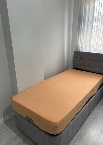 Somon renk Düz Lastikli Çarşaf - Görsel 2