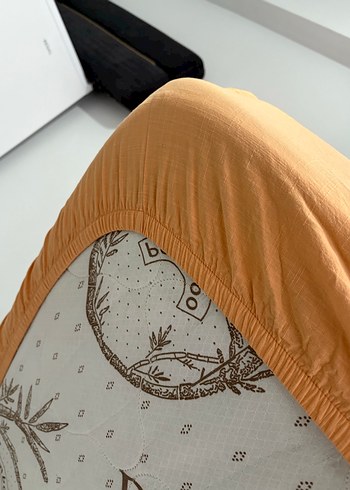 Somon renk Düz Lastikli Çarşaf - Görsel 4