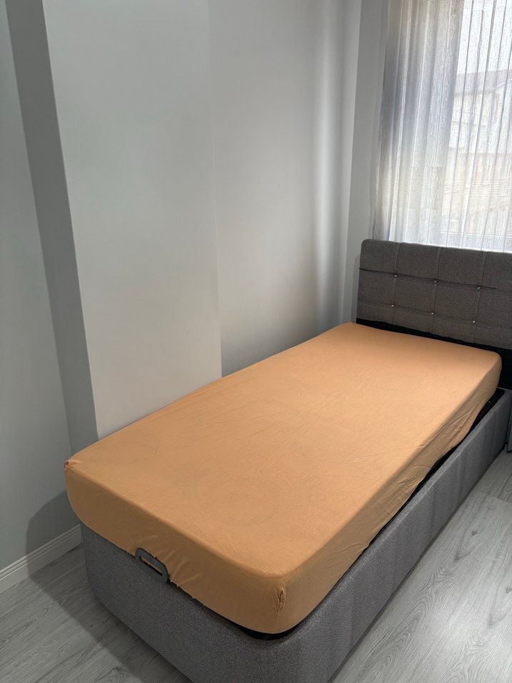 Somon renk Düz Lastikli Çarşaf - Görsel 2