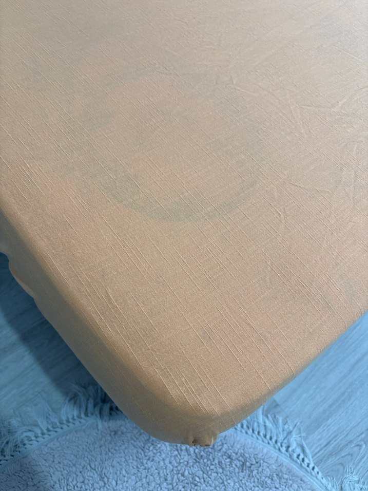 Somon renk Düz Lastikli Çarşaf - Görsel 3