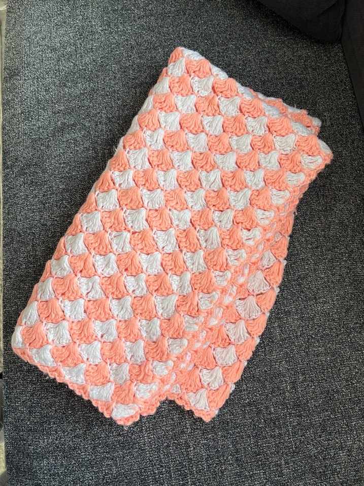 Renkli Pembe Çocuk Örgü Battaniye - Görsel 2