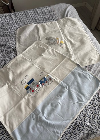 Nakışlı Beyaz ve Gri Çocuk Battaniyesi - Görsel 10