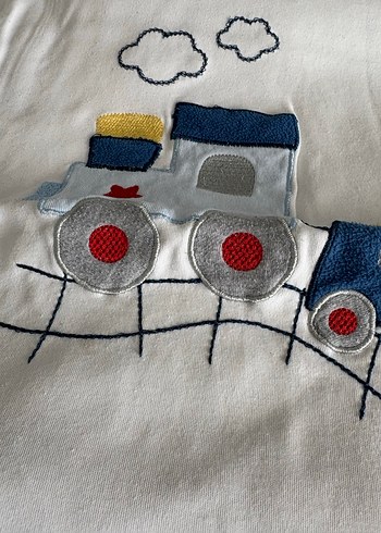 Nakışlı Beyaz ve Gri Çocuk Battaniyesi - Görsel 9