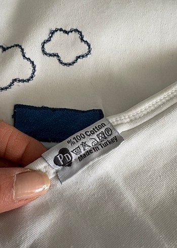 Nakışlı Beyaz ve Gri Çocuk Battaniyesi - Görsel 6