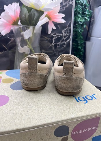 Bej Erkek Bebek zara Ayakkabısı Velcro - Görsel 7