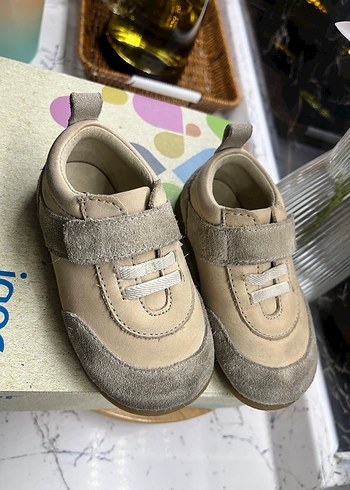 Bej Erkek Bebek zara Ayakkabısı Velcro - Görsel 3