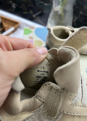 Bej Erkek Bebek zara Ayakkabısı Velcro - Görsel 5