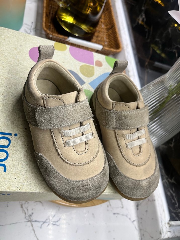 Bej Erkek Bebek zara Ayakkabısı Velcro - Görsel 3