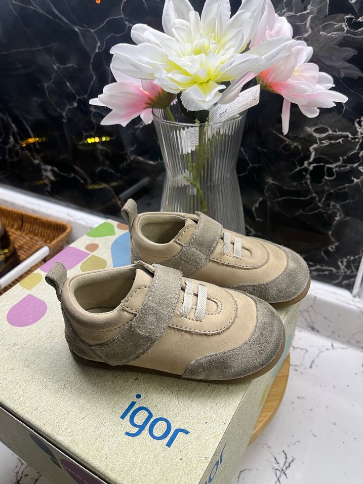 Bej Erkek Bebek zara Ayakkabısı Velcro - Görsel 2