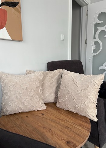 Nakışlı Bohem Bej Dekoratif Yastık - Görsel 9