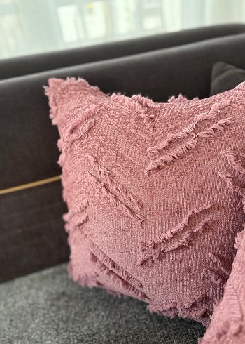 Gülkurusu Nakışlı Bohem Dekoratif Yastık - Görsel 7