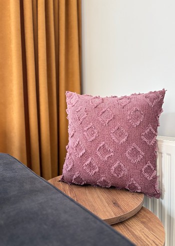 Gülkurusu Nakışlı Bohem Dekoratif Yastık - Görsel 4