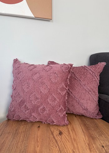 Gülkurusu Nakışlı Bohem Dekoratif Yastık - Görsel 15