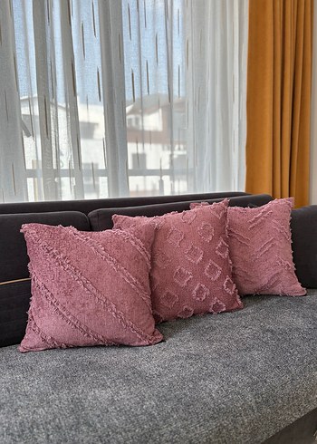 Gülkurusu Nakışlı Bohem Dekoratif Yastık - Görsel 10