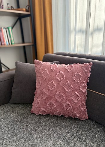 Gülkurusu Nakışlı Bohem Dekoratif Yastık - Görsel 12