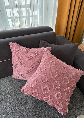 Gülkurusu Nakışlı Bohem Dekoratif Yastık - Görsel 6