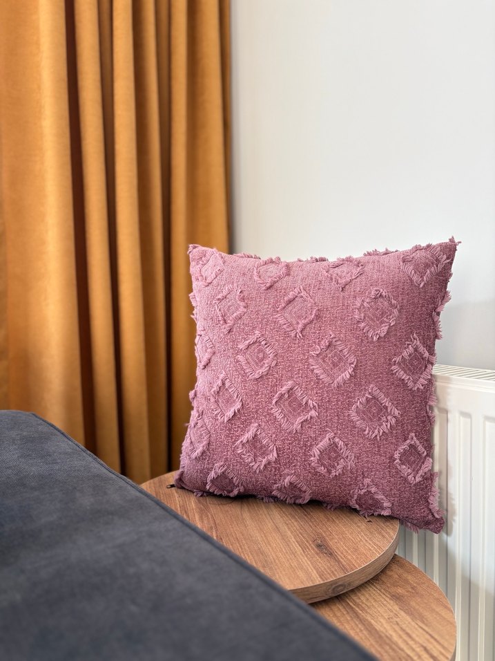 Gülkurusu Nakışlı Bohem Dekoratif Yastık - Görsel 4