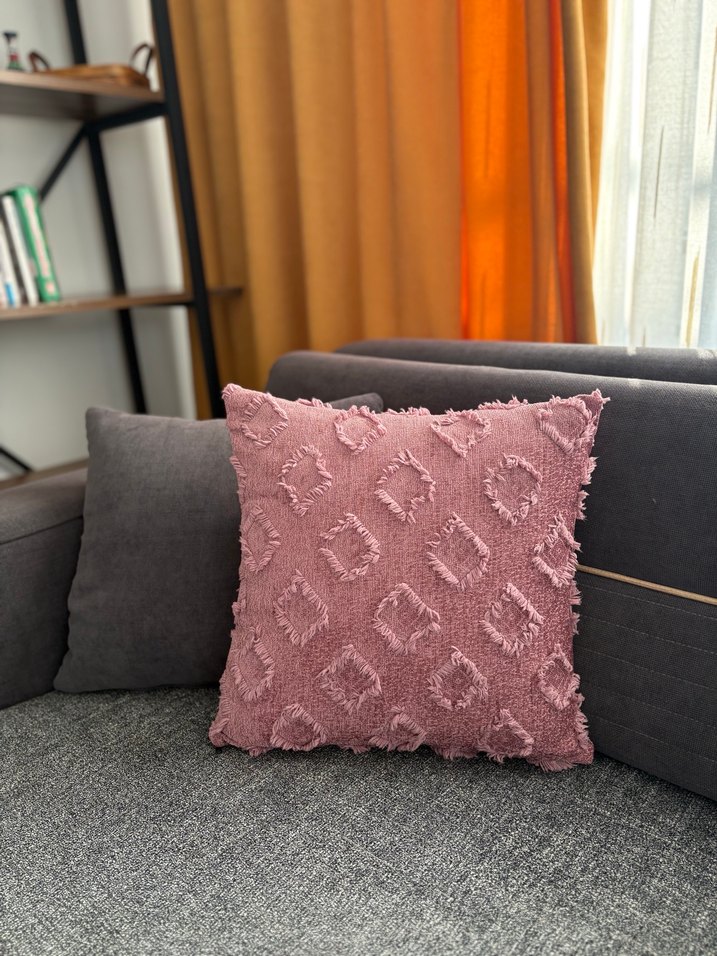 Gülkurusu Nakışlı Bohem Dekoratif Yastık - Görsel 3