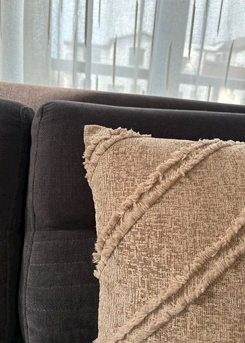 Yağ rengi Bohem Nakışlı Dekoratif Yastık - Görsel 6