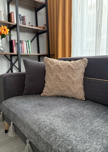 Yağ rengi Bohem Nakışlı Dekoratif Yastık - Görsel 11