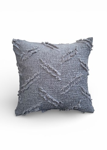 Gri Nakışlı Bohem Dekoratif Yastık - Görsel 2