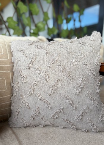 Taş rengi Nakışlı Bohem Dekoratif Yastık - Görsel 2