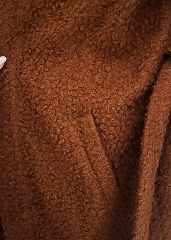 Kahverengi Kürklü Kadın Yün Midi Kaban - Görsel 3