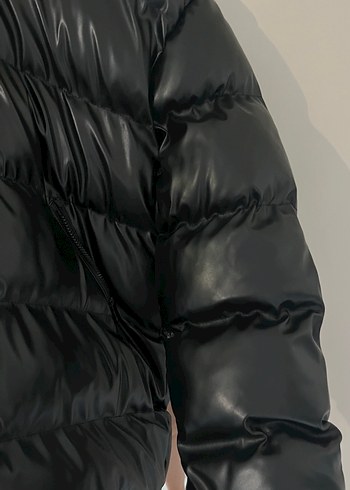 Siyah Fermuarlı Kadın Midi Kışlık kaban - Görsel 3