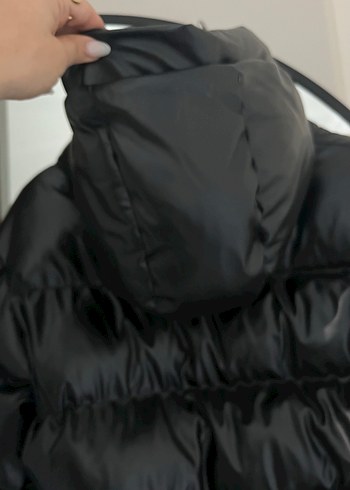 Siyah Fermuarlı Kadın Midi Kışlık kaban - Görsel 5