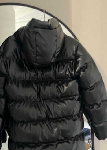 Siyah Fermuarlı Kadın Midi Kışlık kaban - Görsel 6