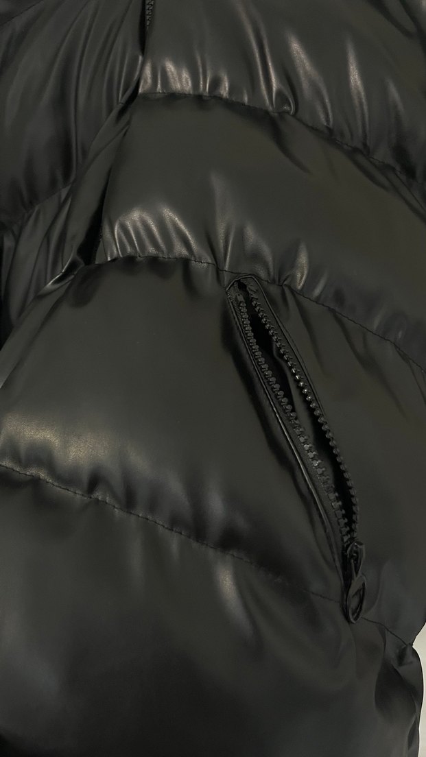 Siyah Fermuarlı Kadın Midi Kışlık kaban - Görsel 2