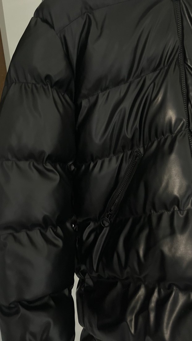 Siyah Fermuarlı Kadın Midi Kışlık kaban - Görsel 4