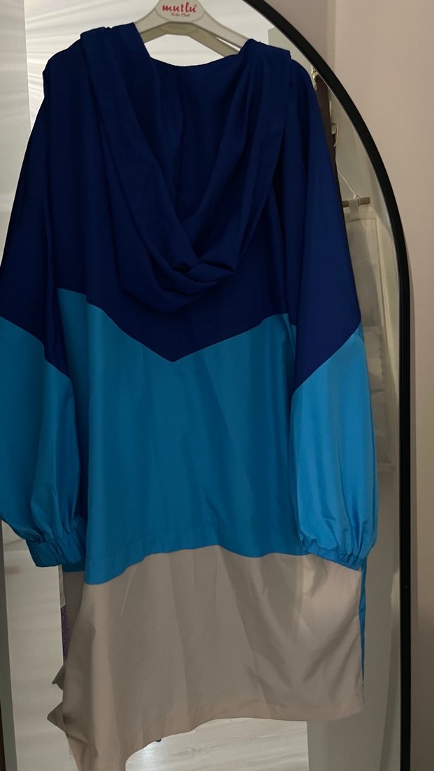 Kadın Mavi Mini Ceket - Görsel 4