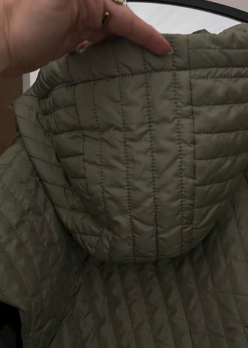 Kadın Haki Midi Kesim Suni Kumaş Yelek - Görsel 4