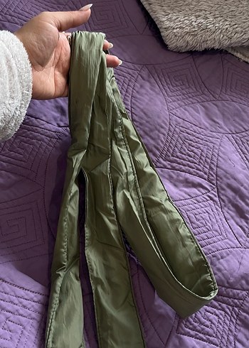 Kadın Haki Midi Kesim Suni Kumaş Yelek - Görsel 6