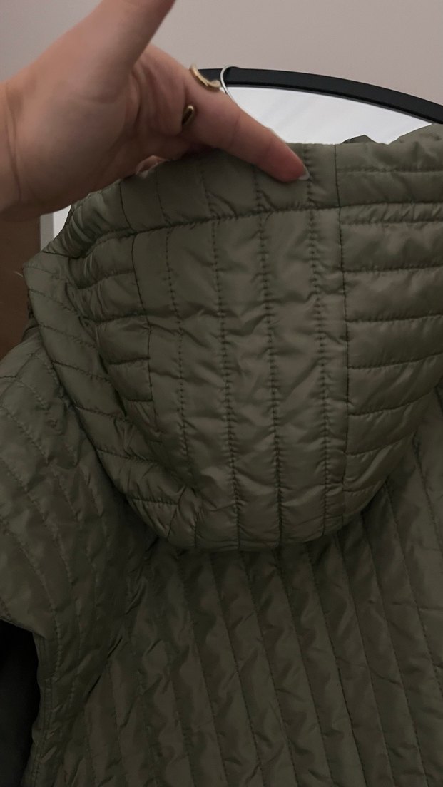 Kadın Haki Midi Kesim Suni Kumaş Yelek - Görsel 4